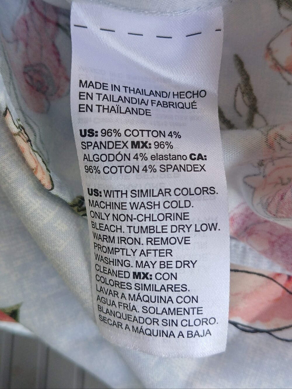 NWT Chicos Blue Floral Blouse Summer Shirt Top Sz Chicos 4 Sz Womens 2X - Picture 8 of 10